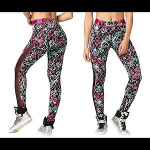 Zumba Diamond Diva Panel Ankle Leggings Size (S)